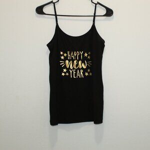 Time and Tru Happy New Year Tank Top Size Small